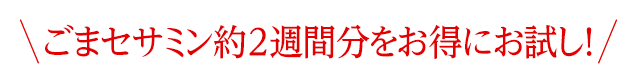 ごまセサミン約2週間分をお得にお試し！