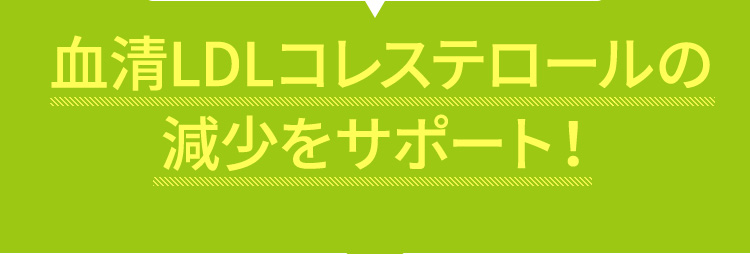血清LDLコレステロールの減少をサポート！